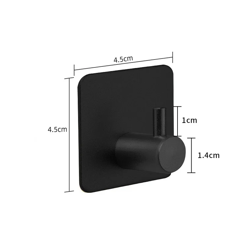 Zelfklevende haak thuis keuken muur deur haak sleutelrek keuken handdoek hanger aluminium handdoek kapstok badkameraccessoires: Licht Geel