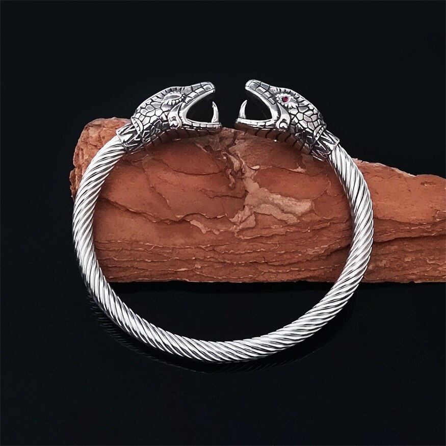 Vargarmband i rostfritt stål smycken tillbehör vikingarmband herrarmband manschett armband kvinnligt armband: Vargarmband 5