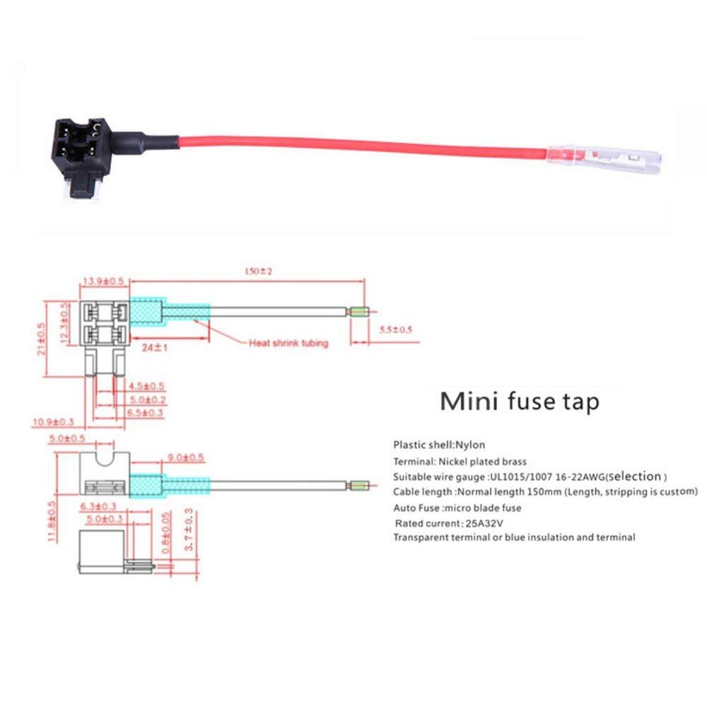 Newest 32V ATO ATC Add A Circuit Fuse Tap Piggy Back Standard Blade Fuse Holder With Terminal And Sheath: MULTI