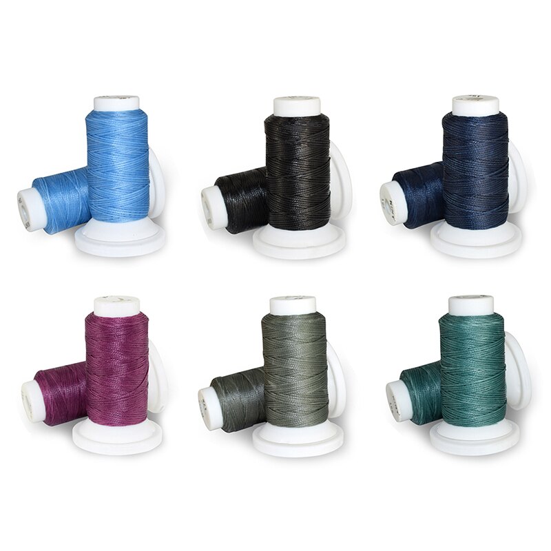 1PC 50Meters DIY Handicraft Tool Hand Waxed Thread 0.8mm 50m Polyester Cord Sewing Machine Stitching For Leather Craft