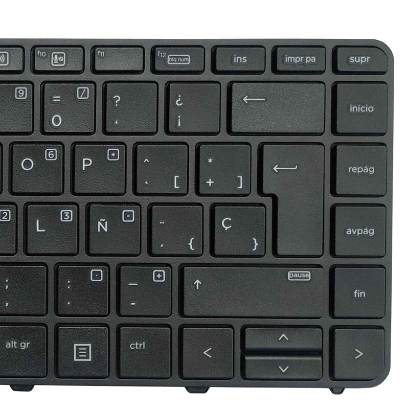 clavier espagnol SP pour ordinateur portable HP Probook 430, G3, 430, G4, 440, G3, 440, G4, 445, G3, 640, G2, 645, G2, avec cadre