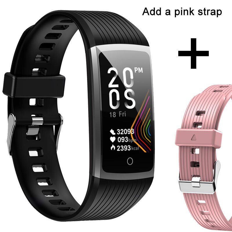 Super Smart Armband Uhr Männer Frauen Blut Druck Fitness Armband Schrittzähler Herz Rate Monitor Wasserdichte Smart Armband: R12 a pink strap