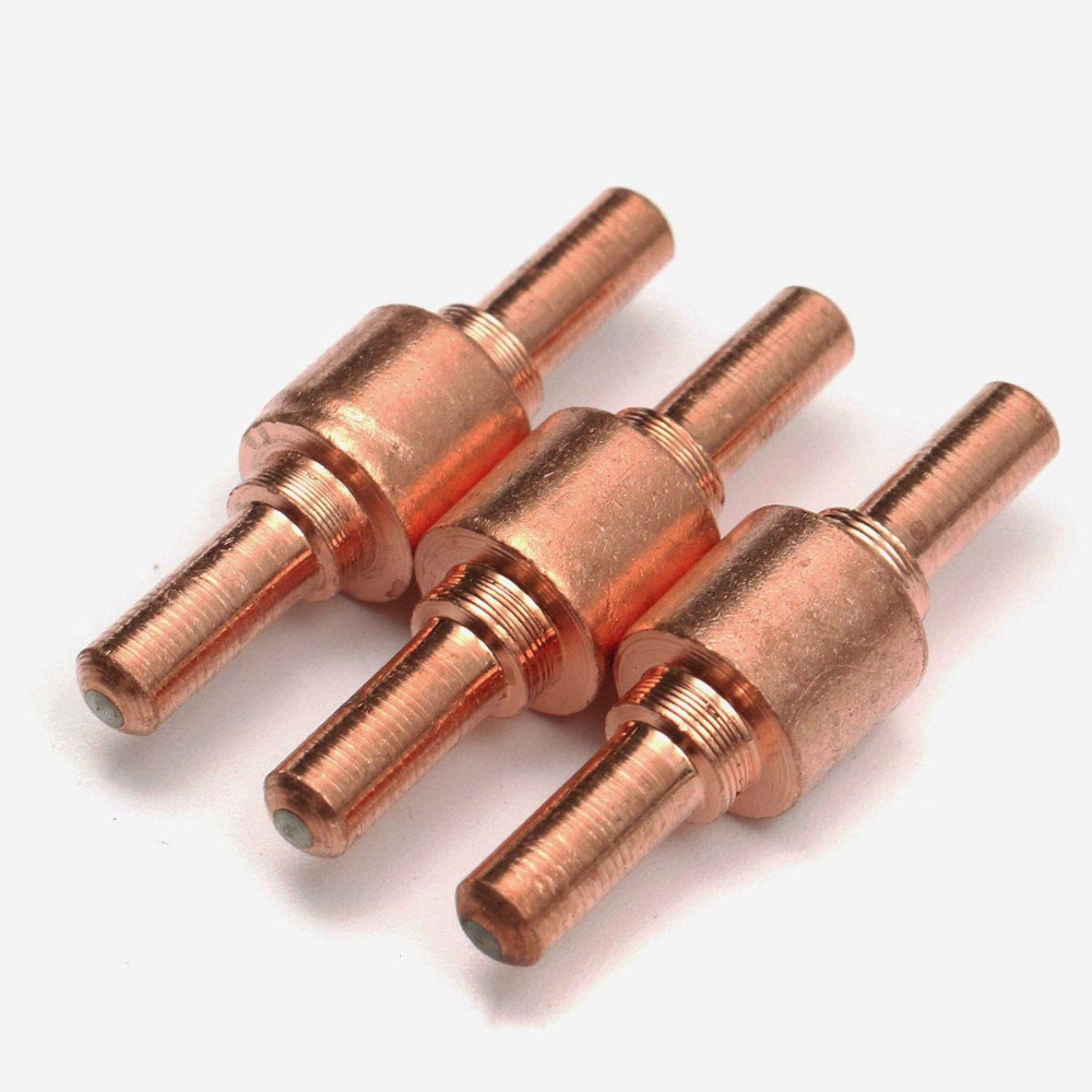 100pcs Air Plasma Cutting Electrode Nozzle Plasma Cutter Consumables Accessory Fit Cut40 50 with Plasma Cutter Torch PT31 LG40