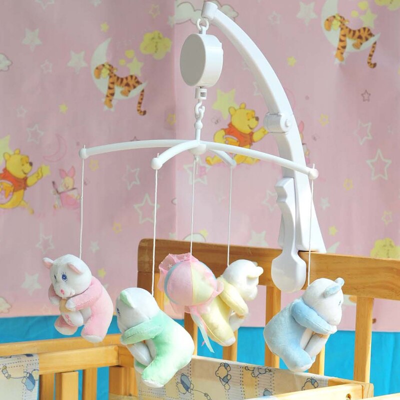 1PC Baby Kleinkind rotierend Handy, Mobiltelefon Krippe Bett Uhrwerk Musik Kasten freundlicher Entwickeln Spielzeug