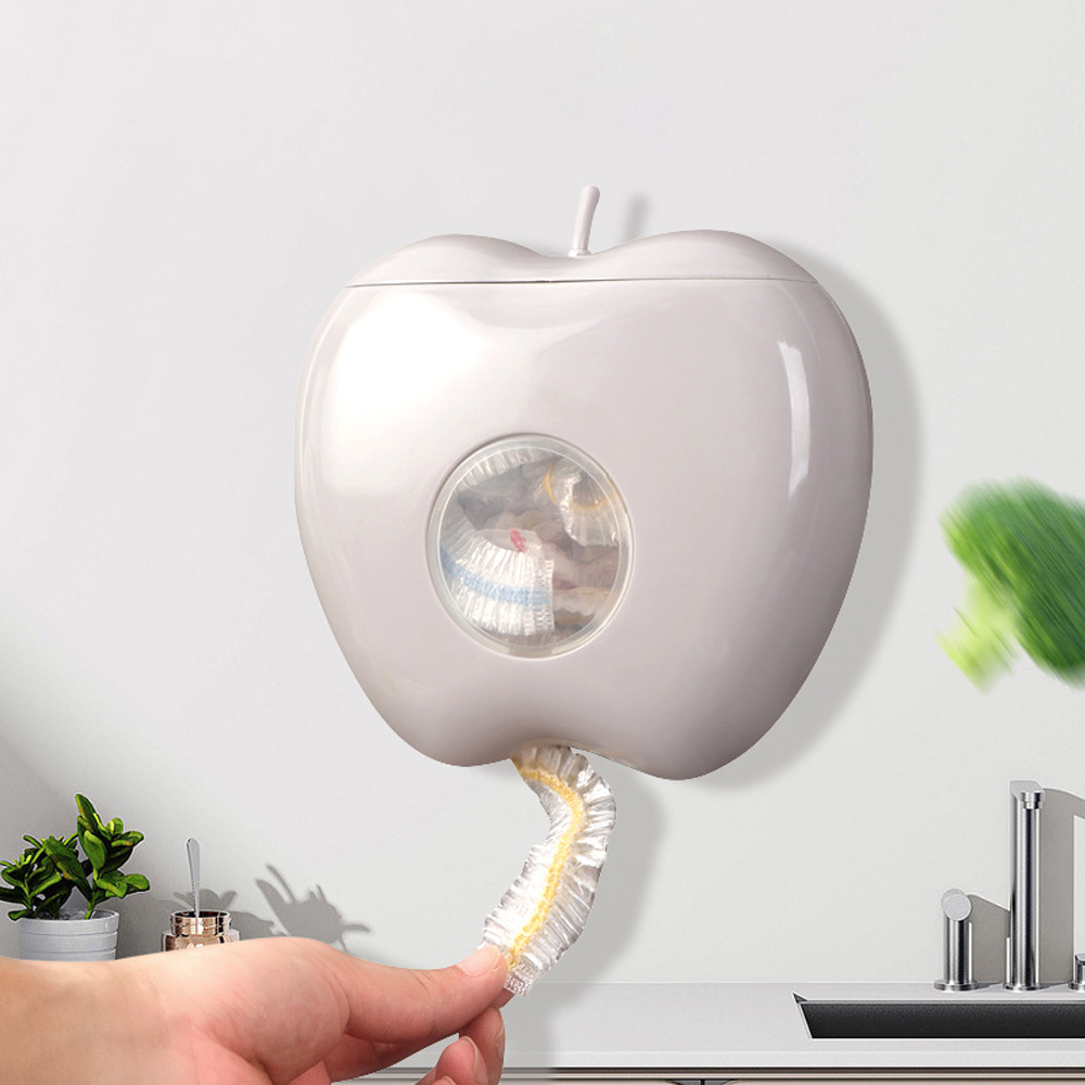 Apple Vorm Wegwerp Voedsel Cover Opbergdoos Muur Gemonteerde Plastic Wrap Elastische Verse Houden Zak Organisator Keuken Containers