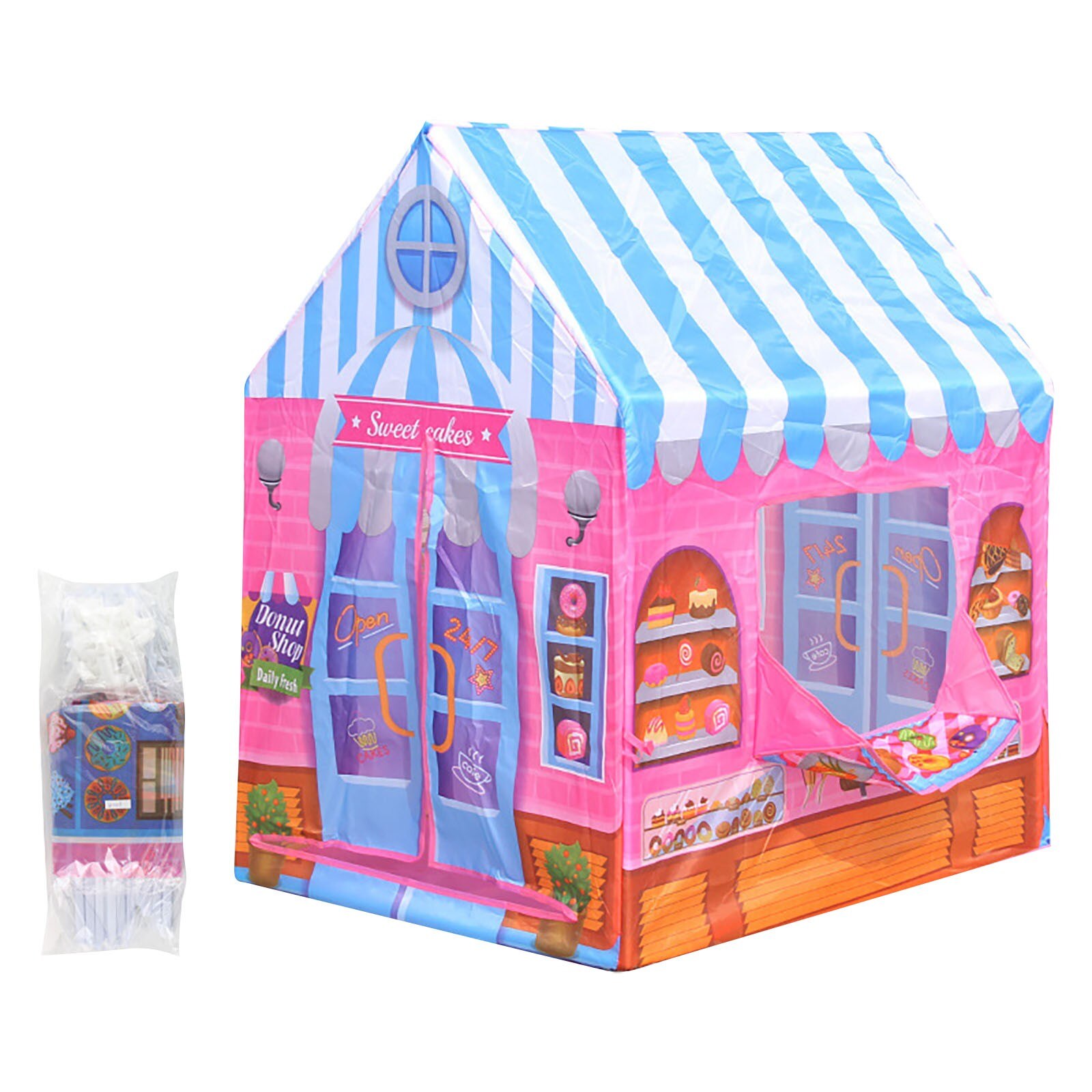 Zelt Nachtisch-Einkaufen freundlicher DIY Zelt Spielen Zelte drinnen Baby Haus freundlicher vorgeben Spielhaus freundlicher Tragbare Faltbare Spielzeug Zelte