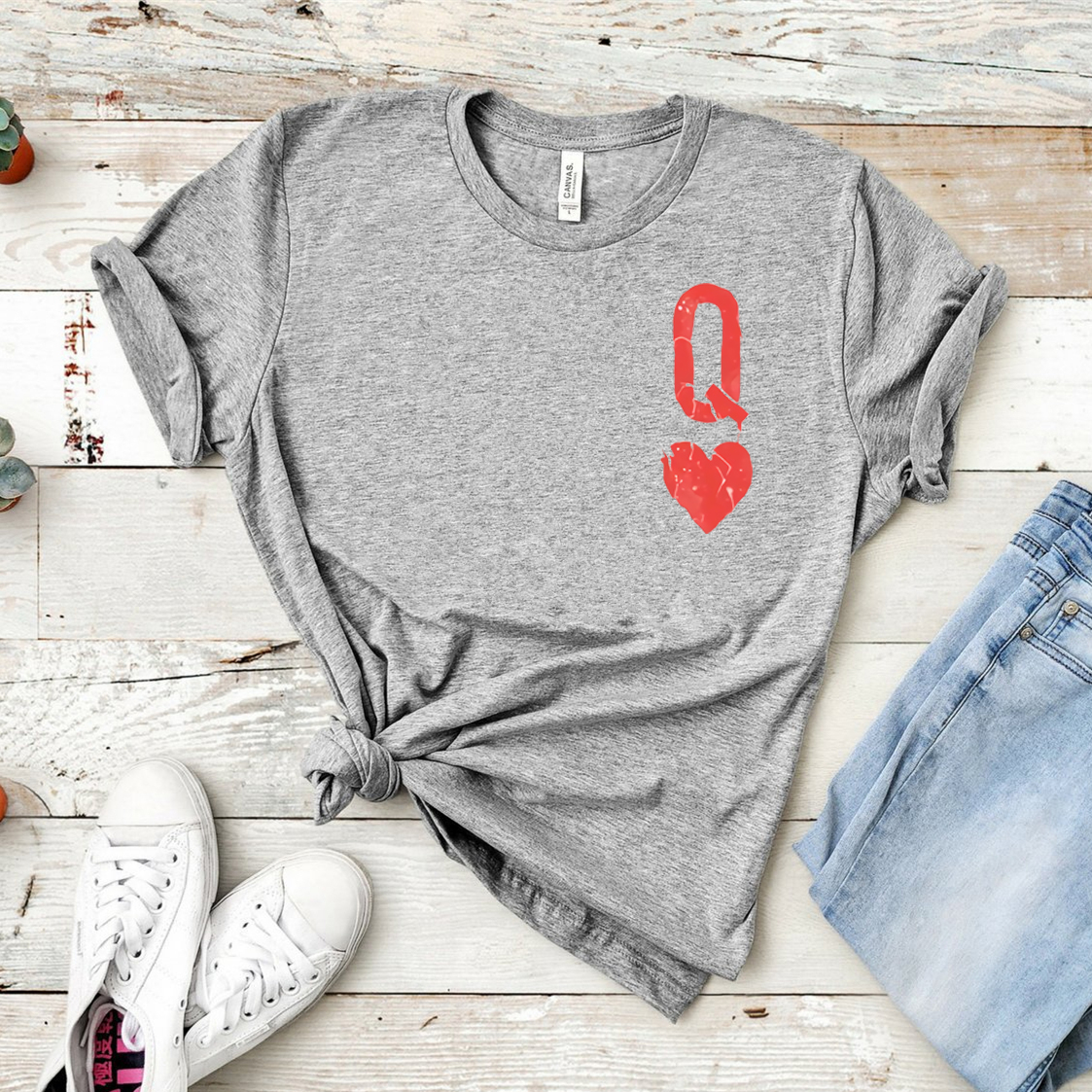 Hjerter dronning t-shirt til piger sød dronning t-shirt tumblr pokerkort q grafik t-shirts alice i eventyrland skjorte