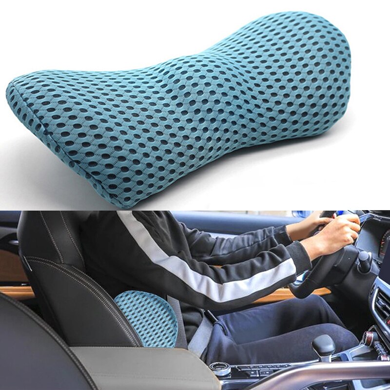 Ademend Geheugen Katoen Fysiotherapie Lumbale Kussen Taille Voor Autostoel Rugpijn Ondersteuning Kussen Bed Sofa Kantoor Slaap Kussens