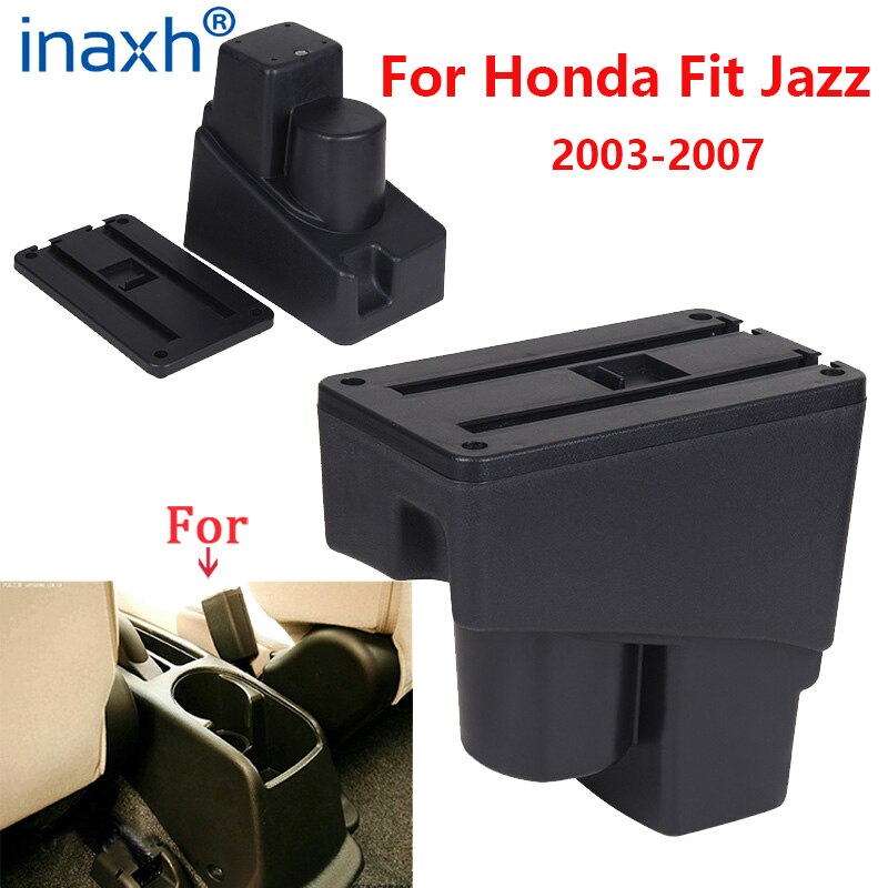For Honda Jazz Armrest box For Honda Fit Jazz 1 Car Armrest 2003-2007 Arm Storage box car accessories 2003 2004 2005 2006 2007