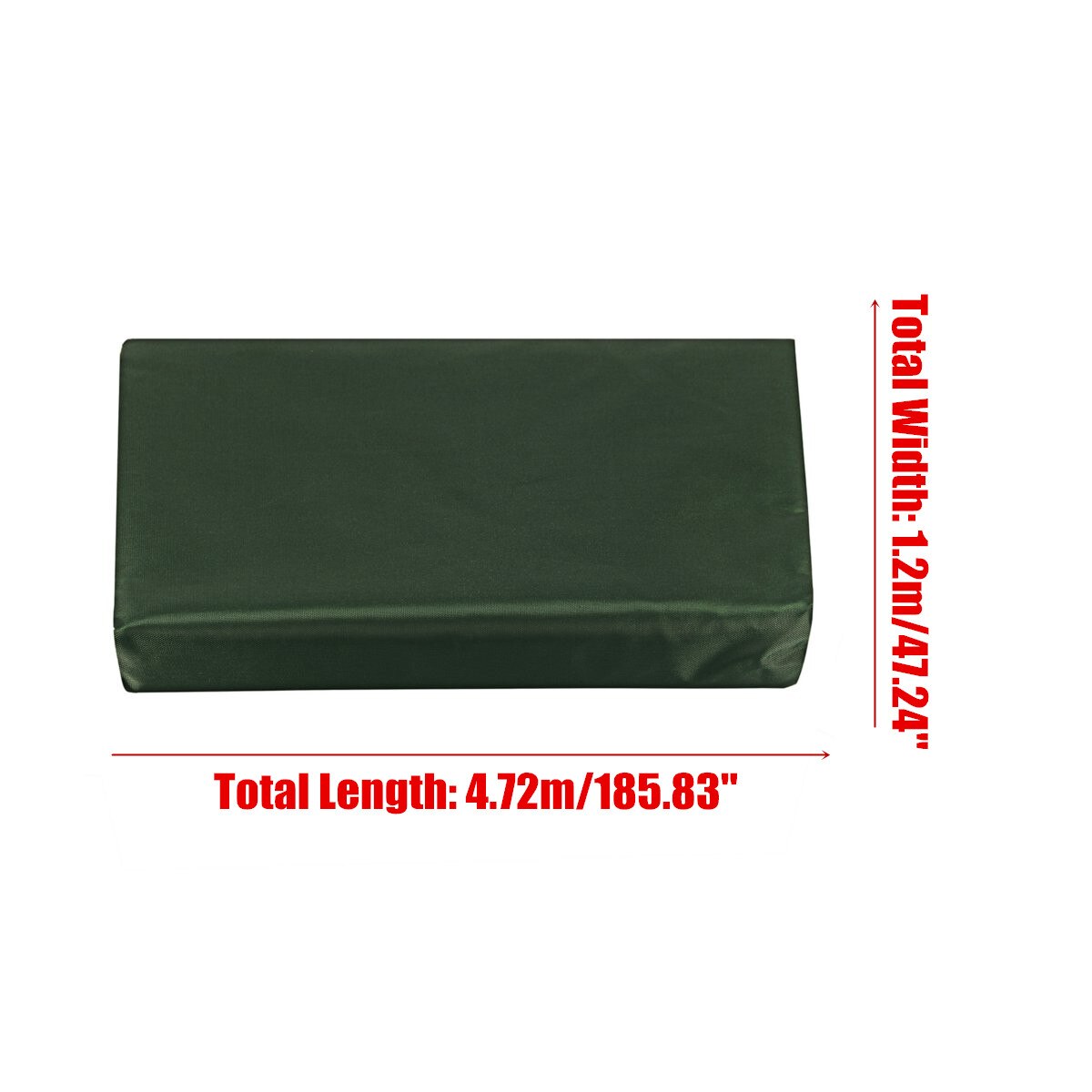 2 st / förpackning solskyddstak 4.72 x 1.2m utomhus campingöverdrag trädgård uteplats solskydd vattentät polyester markisduk gårds segel
