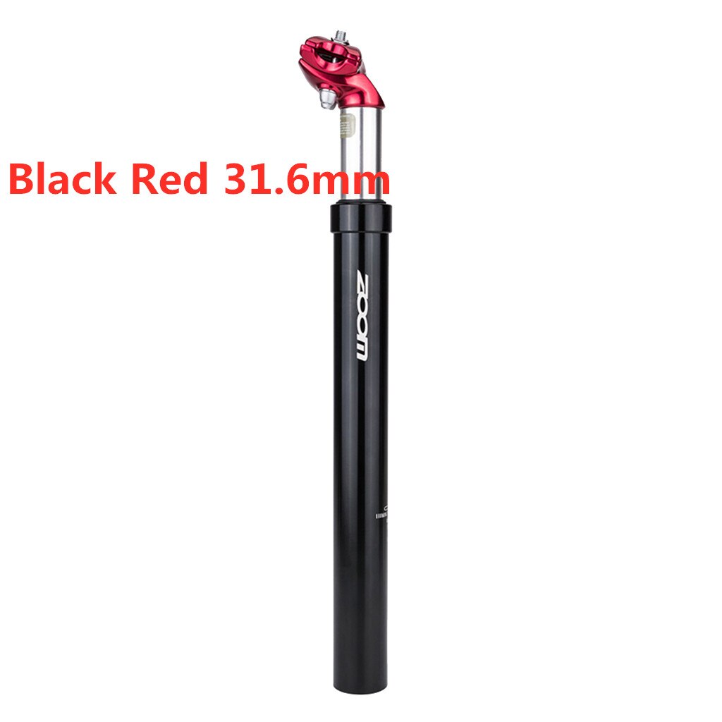 Aluminum Bicycle Shock Absorber Seat post Mountain Road Bicycle Suspension Seatpost 27.2/ 31.6mm: Black Red 31.6mm