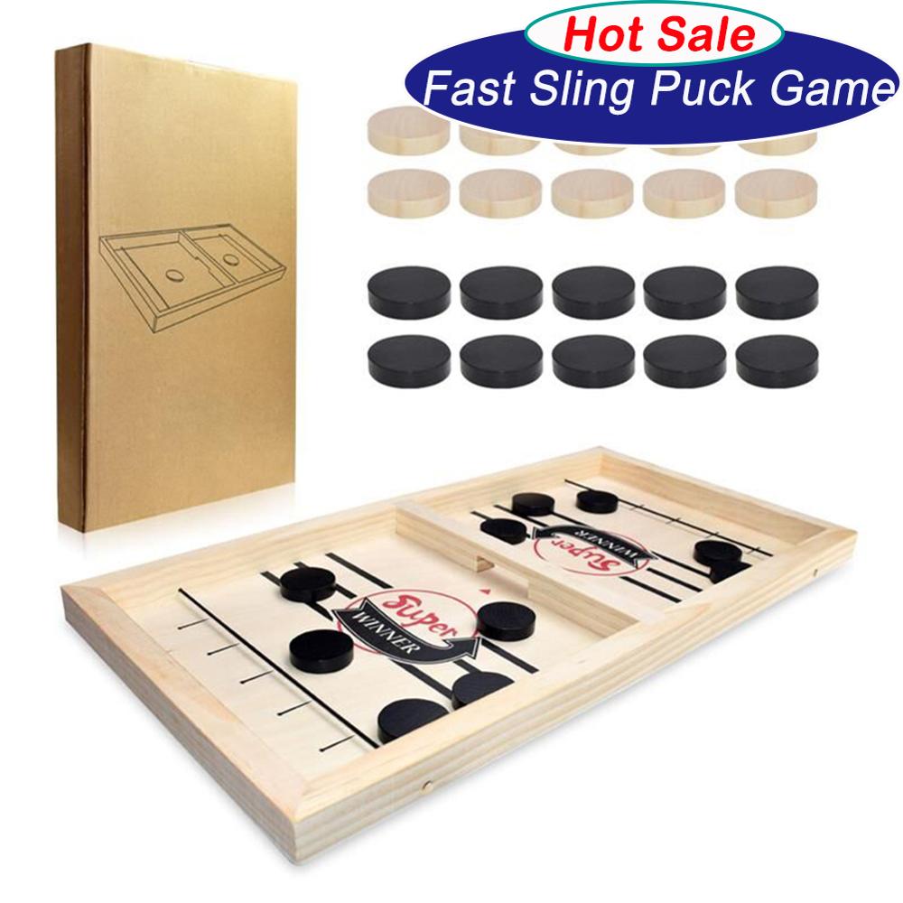 Fast Hockey Sling Puck Game Paced Sling Puck Winner Fun Toys Board-Game Party Game Toys For Adult Child Family In