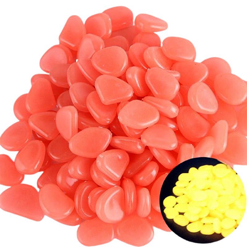 50Pcs Luminous Stone Rock Glow In The Dark Decorative Stones for Garden Outdoor Yard Lawn Aquarium Decor Luminous Pebbles: 4