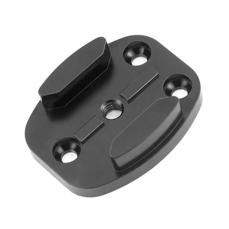 Aluminium Cnc Zwarte Platte Statief Adapter 1/4 Camera Schroef Interface Voor Alle Gopro Action Camera