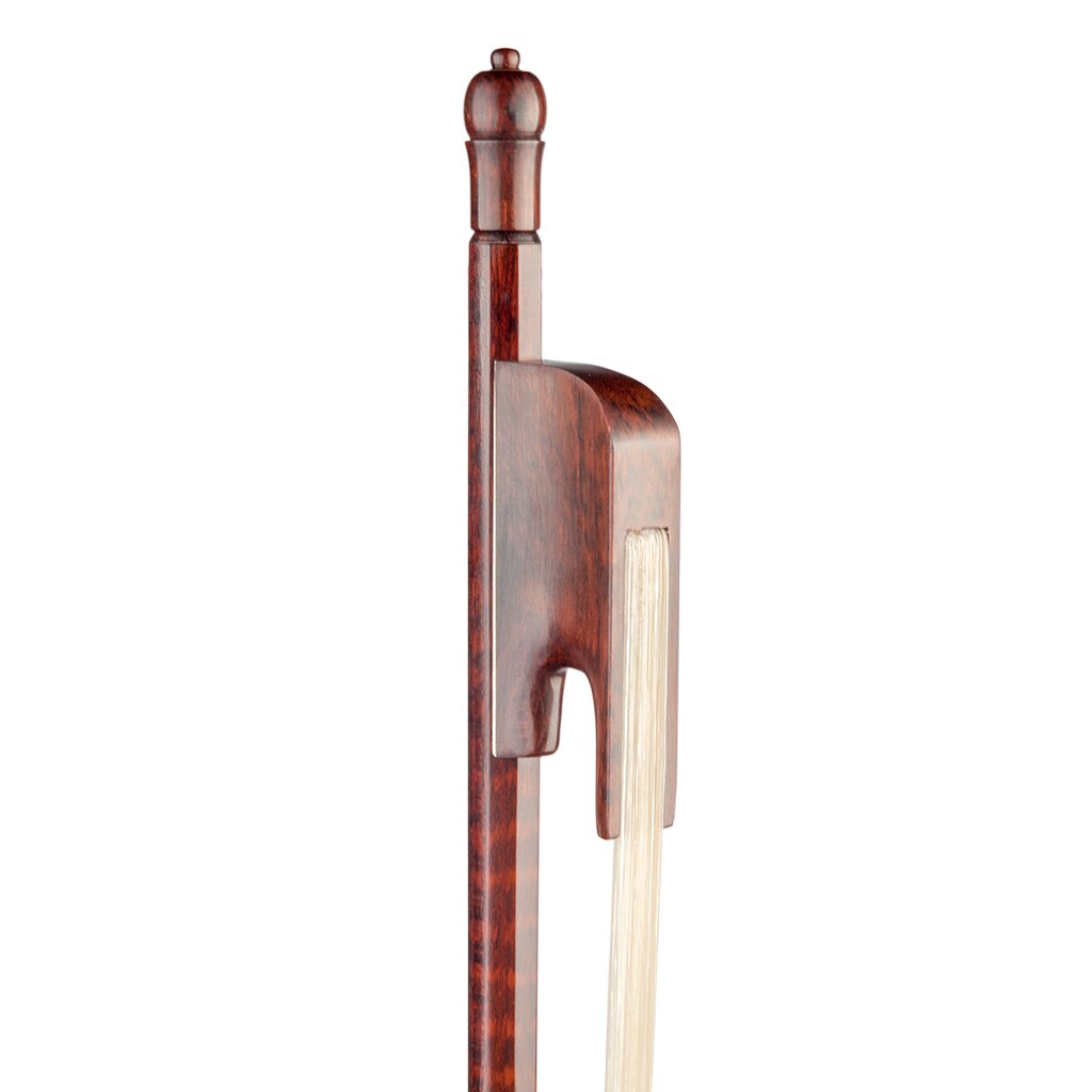 4/4 Size Violin/ Fiddle Bow Baroque Style Bow Snakewood Stick And Frog Natural Mongolia Horsehair Fast Response