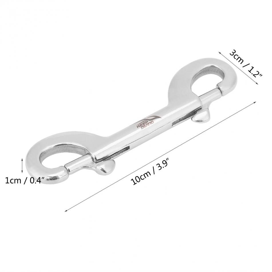 100MM Double Ended Bolt Snap Stainless Steel Swimming Diving Snap Bolt for BCD Safe Spring Hang Buckle Diving Accessory