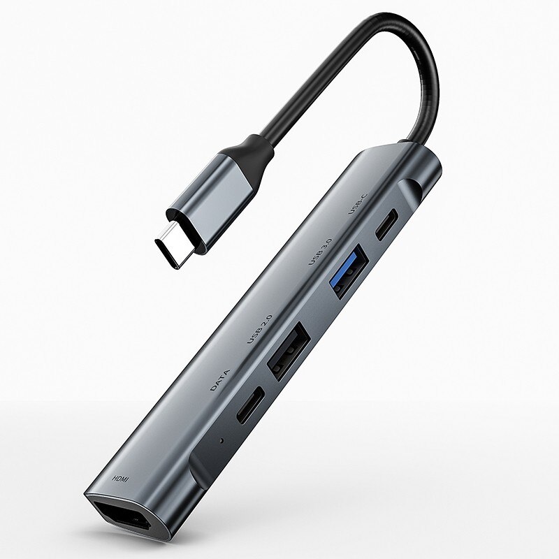 Thunderbolt 3 usb typ c hub  to 4k dockningsstation adapter usb 3.0 laptop tillbehör usb-c pd converter för macbook air: C