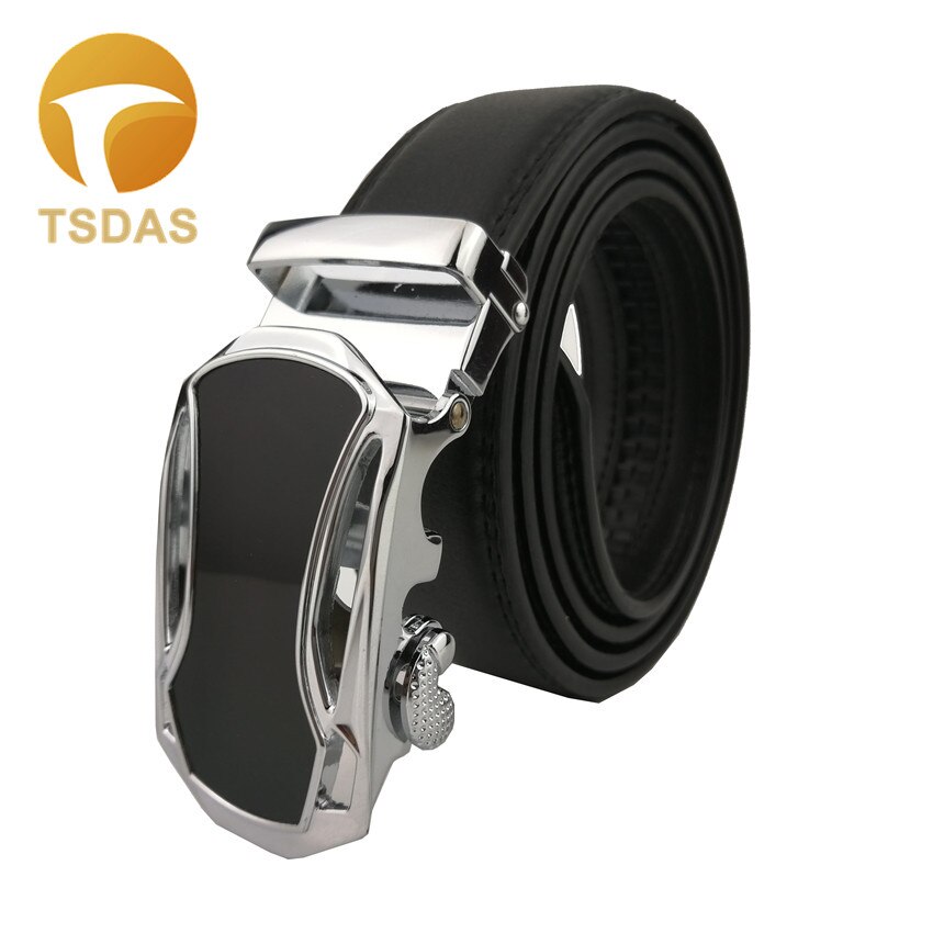 Automatische gesp voor heren leren riem zilver heren riemgesp: Z -5- zwart 2