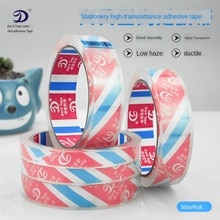 Transparent Tape High-viscosity High-transparent Stationery Tape Sticky Word Easyto-Tear Office Laminating Film Sealing Adhesive