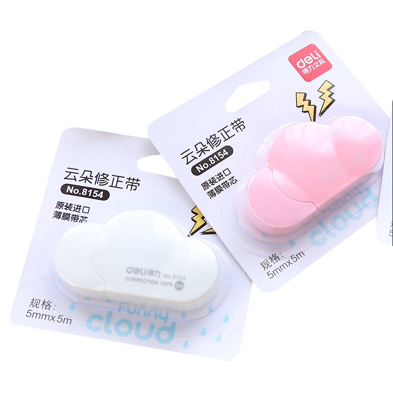 5mm X 5m Deli Cute Kawaii Cloud Mini Small Correction Tape Korean Sweet Stationery Novelty Office Kids School Supplies Children