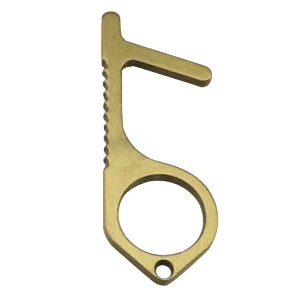 Lift Knop Contactloze Tool De Veilige En Gemakkelijke Manier Om Avoide Ziektekiemen-Contactloze No-Touch Beschermen Veiligheid Isolatie messing Key F