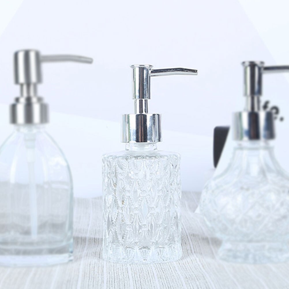 Tomme glasflasker med lotionbeholdere toiletartikler flasker genopfyldelig shampoo emulsion flydende sæbebeholder ansigtsrensevæske