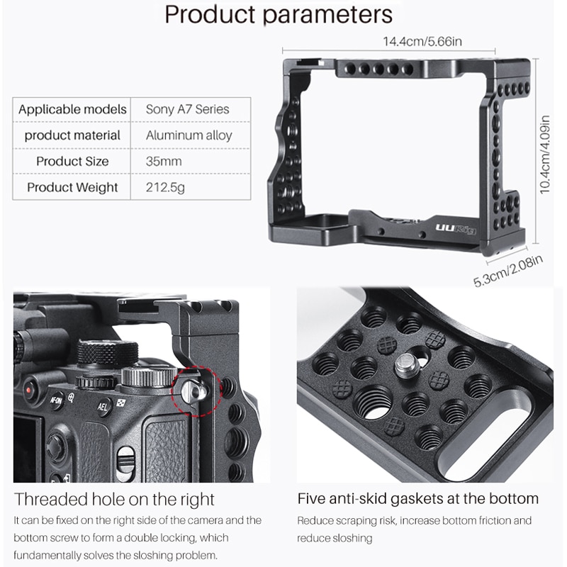 C-A73 カメラケージソニーa7iii A7R3 A7M3I標準-スタイルクイックリリースプレートとトップハンドルグリップソニーa7IIIハンドグリップ