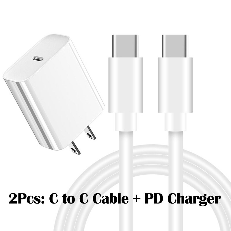 For Apple Original 20W Fast Charger For iPhone 13 12 11 XS XR SE Pro Max Mini PD Quick Charger USB C To Type C Fast Charge Cable: US C To C PD Charger