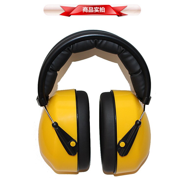 Yellow Hearing Protection Ear Muffs Noise Reducer Ear Protector Sound Proof Comfortable to Wear Earmuff