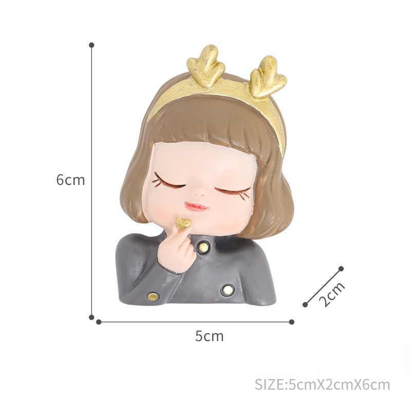 Cartoon Girl Living Room Wall Resin Switch Stickers Frameless Decorations Wall Stickers Mural: Heart