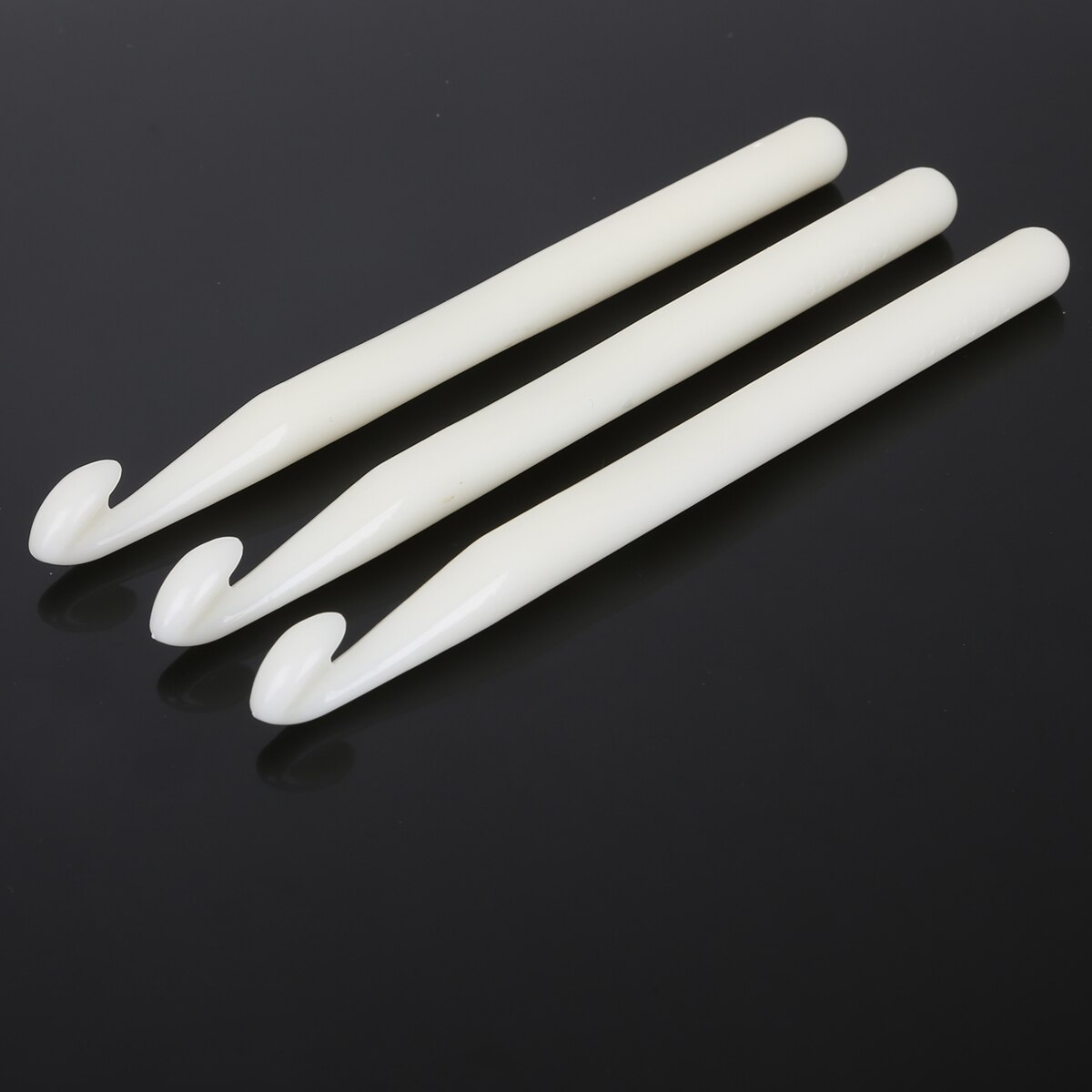 Gancho de ganchillo de plástico blanco para tejer, agujas de tejer, herramientas para suéter, accesorios para manualidades DIY, 3/4/5/6/7/8/9/10mm: 10mm 1pc