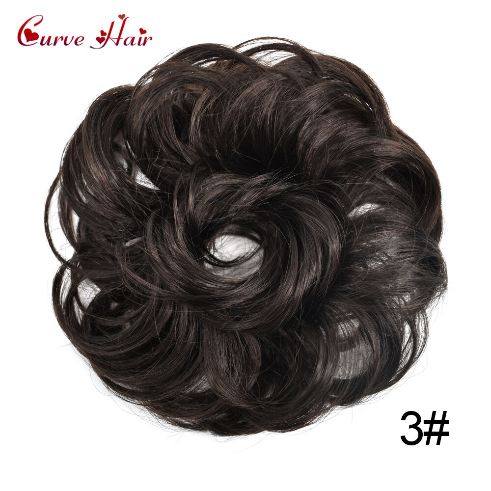 Chignon-peluca rizada de fibra sintética para niña y mujer, Potnytail, moño para el pelo, varios colores