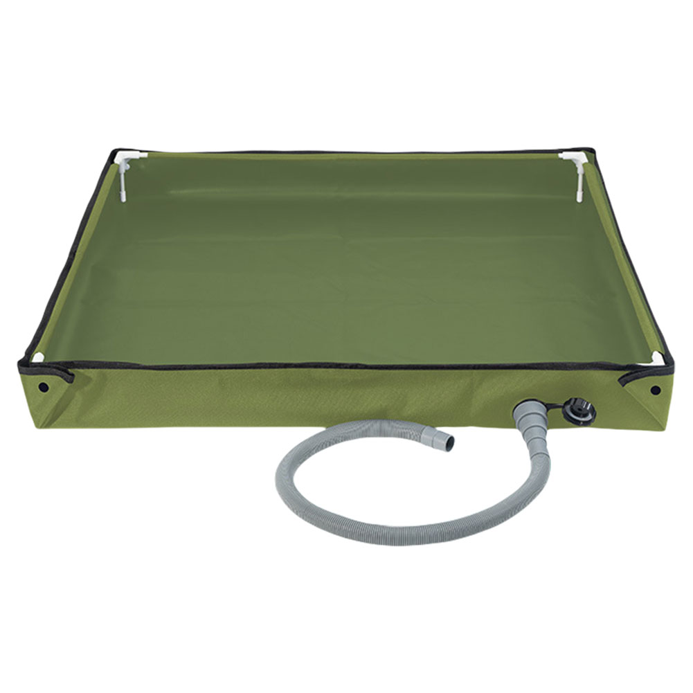 Portable Shower Pan Foldable Shower Base Camping Shower Tent Floor Base for RV Outdoor Camping Shower Beach Pet Bath: green