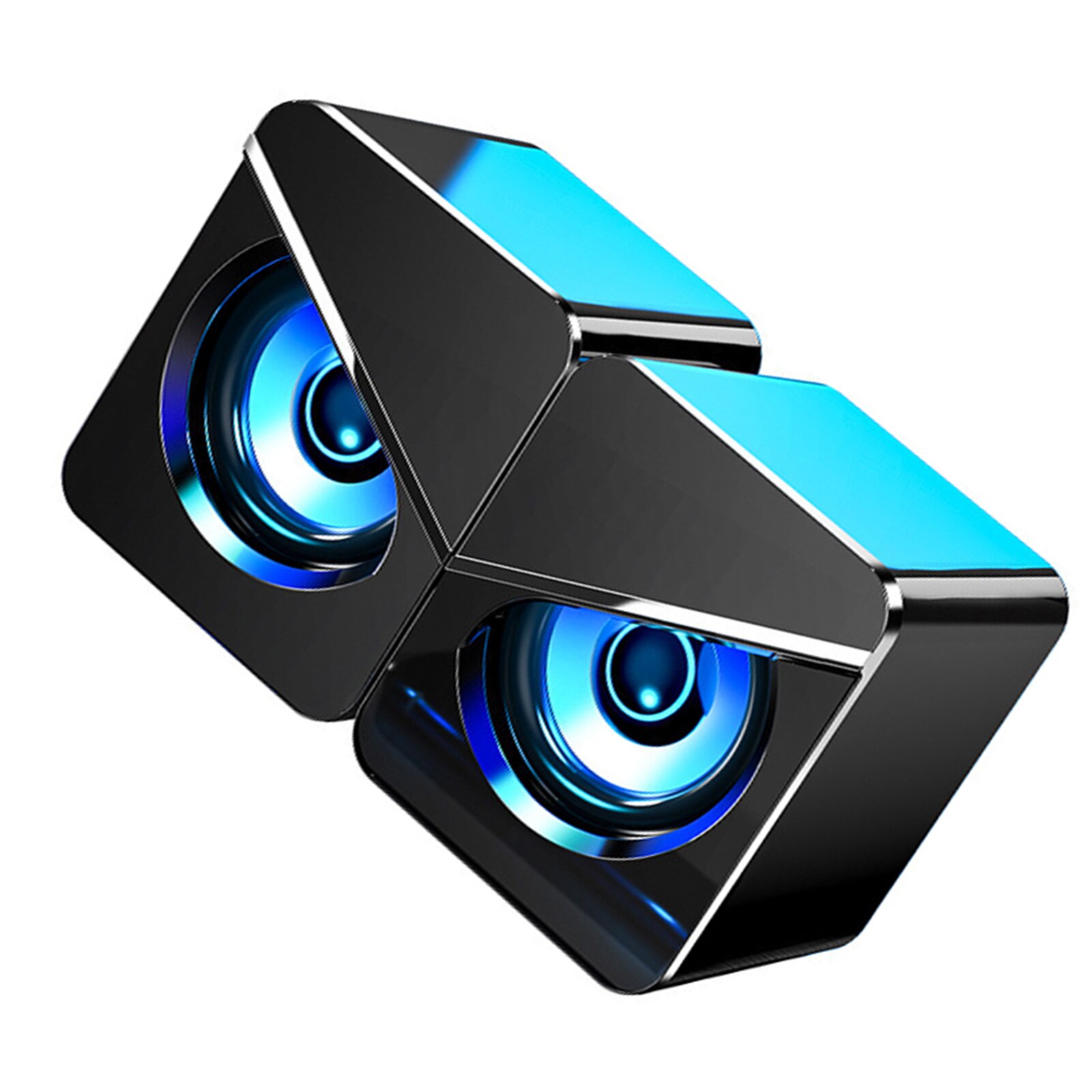 Dual Speaker USB Wired Speaker Heavy Bass Music Speaker for Desktop and Laptop Surround Sound System LED Lighting