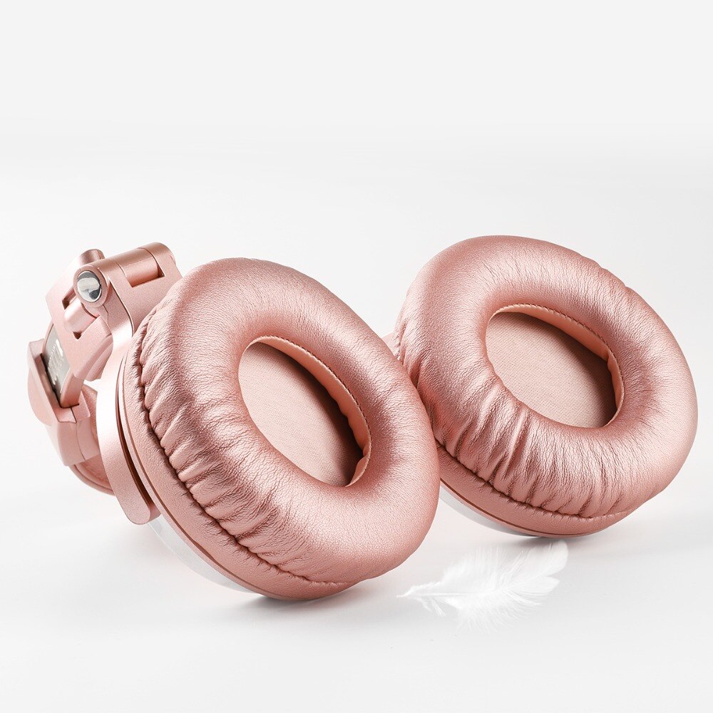 OneOdio Studio DJ filaire casque avec Microphone sur l'oreille HiFi moniteurs musique casque écouteur pour téléphone PC rose