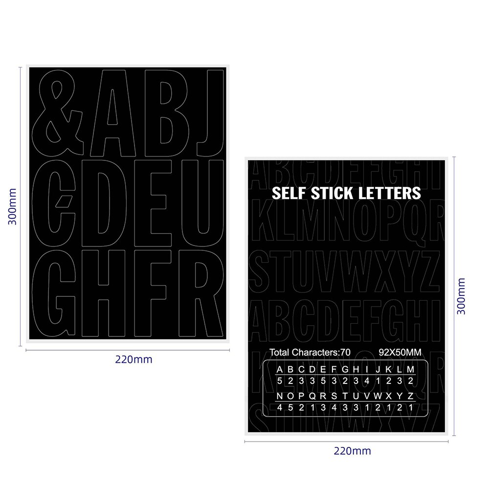 Vinyl Letters and Numbers Stickers Waterproof Sunproof Bottles Mailbox DIY Label Sticker All-purpose Kitchen Bathroom Home Label
