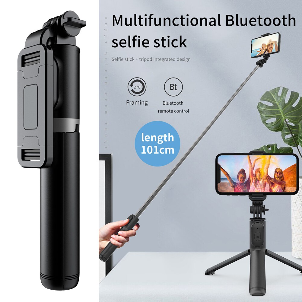 Q01 Draadloze Bluetooth Selfie Stick Opvouwbare Monopods Universal Statief Voor Smartphones Voor Actie Camera Accessoires