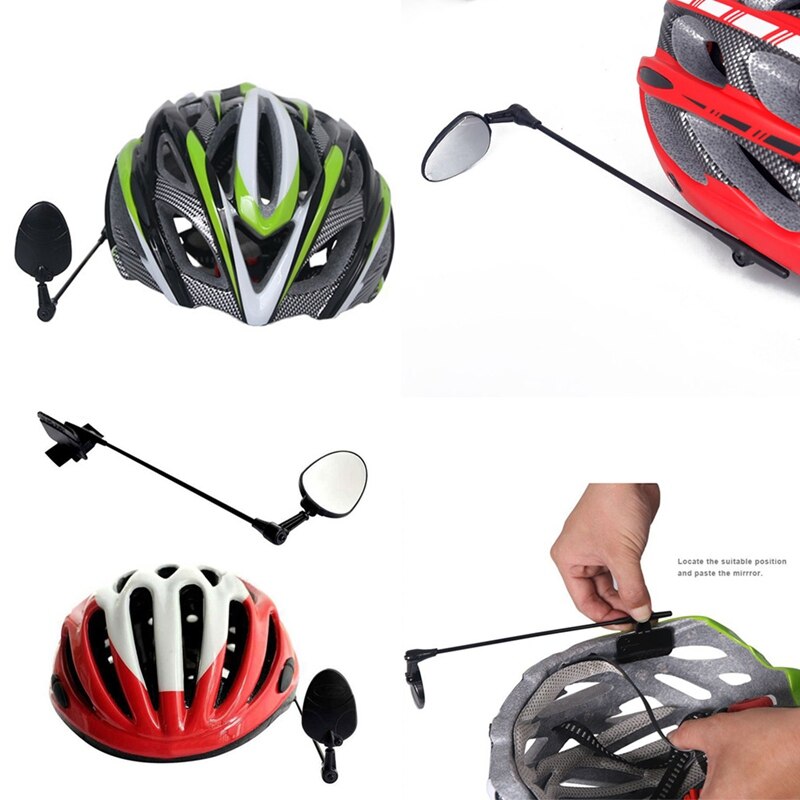Uniwersalny kask rowerowy lustro regulowany MTB Droga rowerowy kask motocyklowy z kryształowym lusterkiem wstecznym