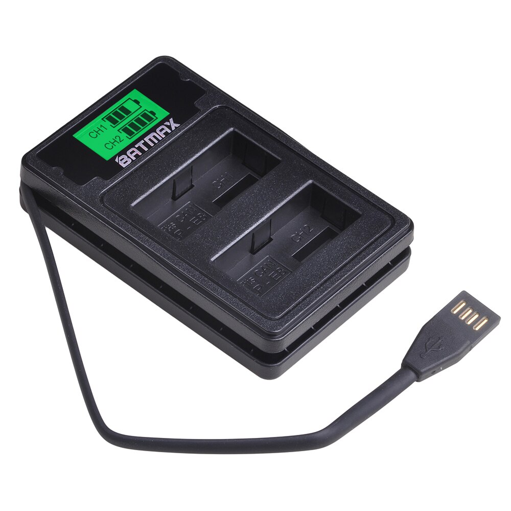 Batmax LPE8 LP-E8 LP E8 Battery+LCD USB Dual Charger with Type C Port for Canon EOS 550D 600D 650D 700D Rebel T2i T3i T4i T5i