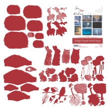 From Afar Telegraph Pole Silver Birch Forest a Fluffle Rabbit Metal Die Cut Set Scrapbooking Decoration Embossing Molds