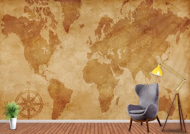 Office 3D Dimensional Map Wall Paper 289461905