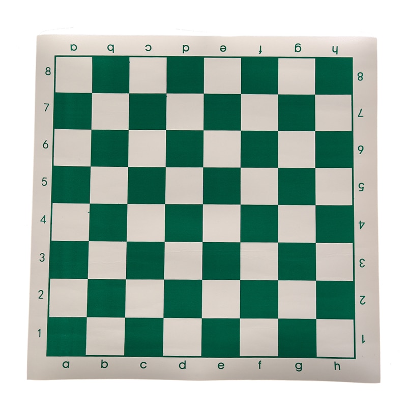Tablero de Torneo de Ajedrez de vinilo para juegos educativos para niños, tablero magnético verde y blanco para ajedrez P15, 34,5 cm