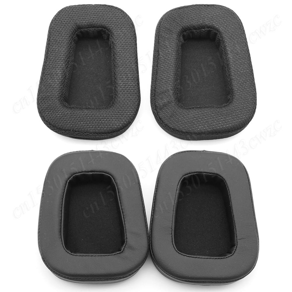 1 Paar Ohrpolster, Missen, Netzstoff/Protein-Leder, Ohrmuscheln, Abdeckung, Ersatzteile, Ersatz für Logitech G633 G933 Kopfhörer