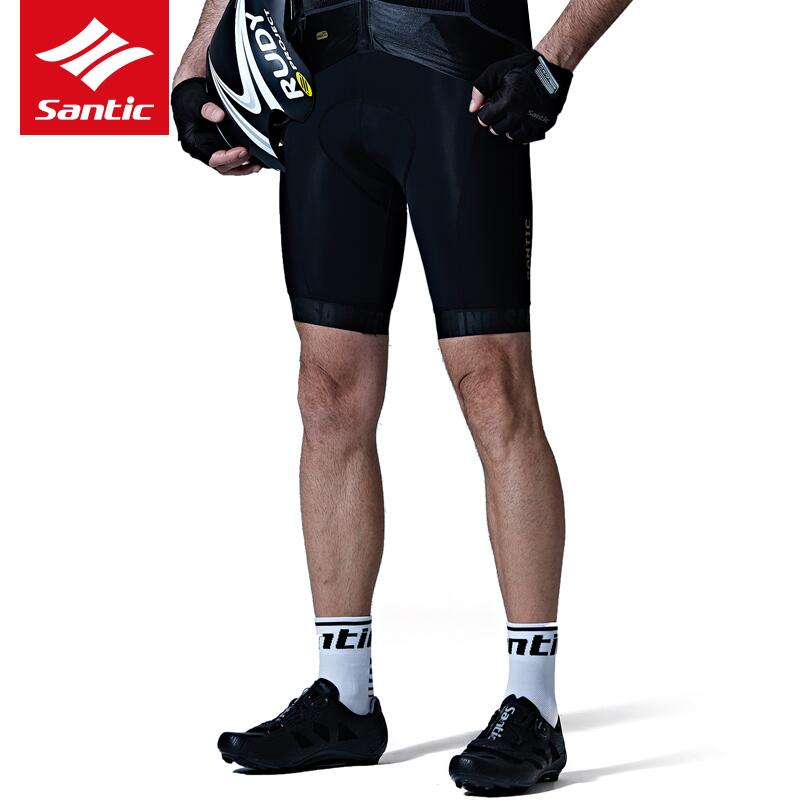 Santic Men Cycling Shorts Pro Fit Italian Imported Riding Pad MTB Road Bike Short Pants Cycling Bermuda Ciclismo