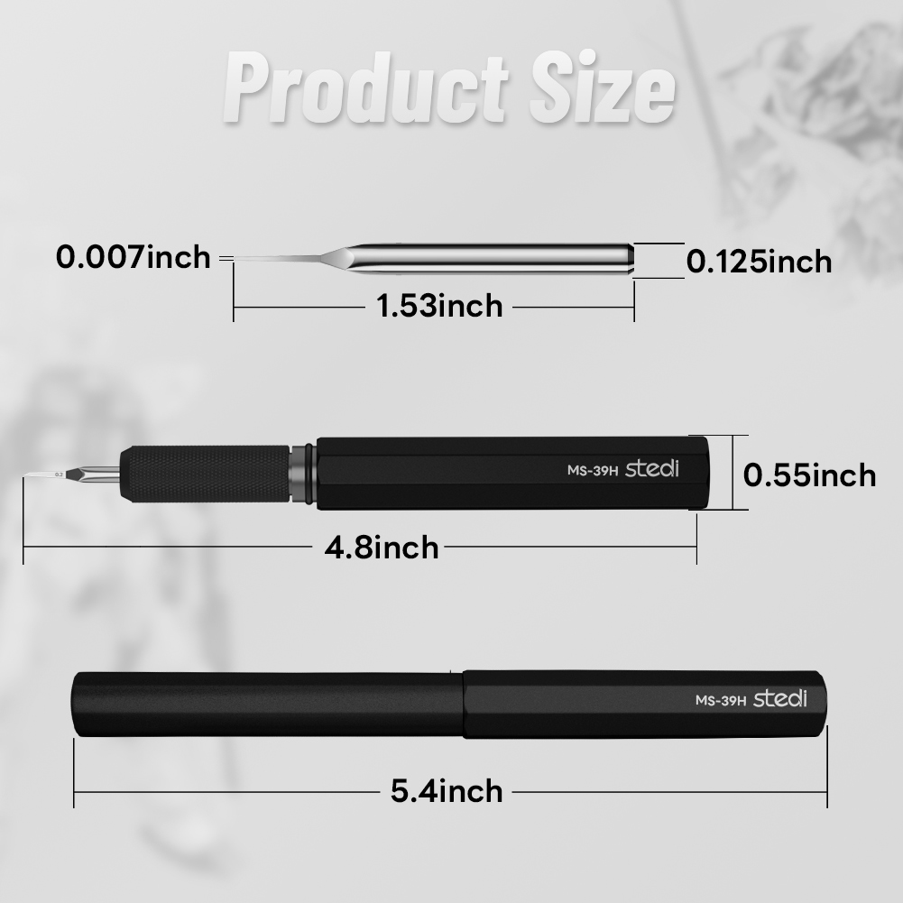 stedi Model Scriber,Tungsten steel Blades,for Modeling Hobby,RG Scale Model,Gundam Model Kit,for Scribing line, Engraved: black