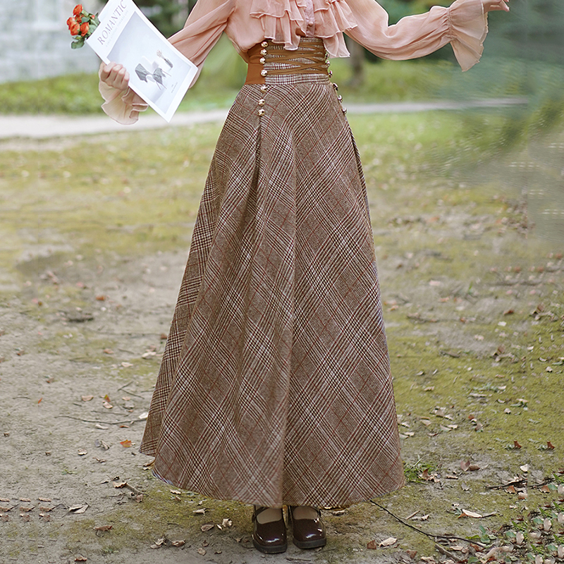 Bluse i engelsk stil med flæser til kvinder forår efterår langærmede toppe skjorter bluser dame: L / Elfenben