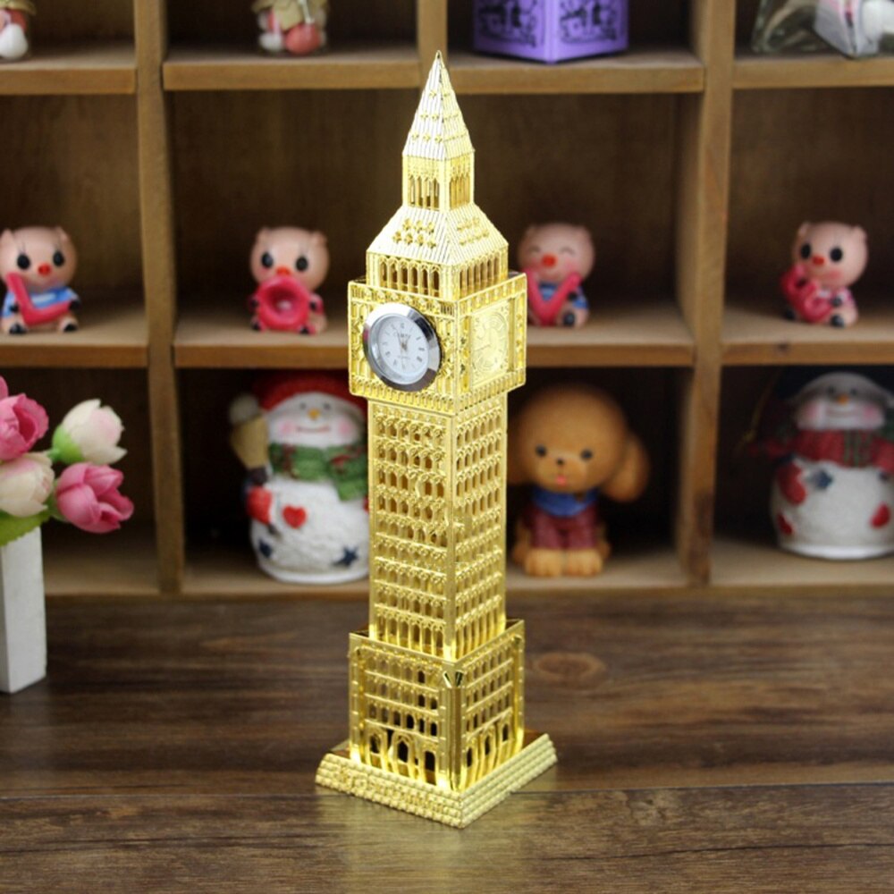 1pc Retro británico Londres reloj Big Ben muebles de Metal adorno artesanía miniaturas (Color al azar)