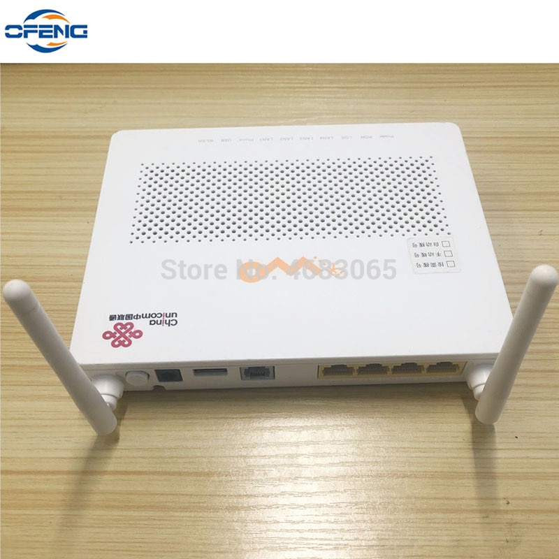 Huawei-enrutador de red de fibra óptica, Huawei HG8347R epon onu, 1GE + 3FE + 1TEL + 1USB + wifi, firmware en inglés, 99%