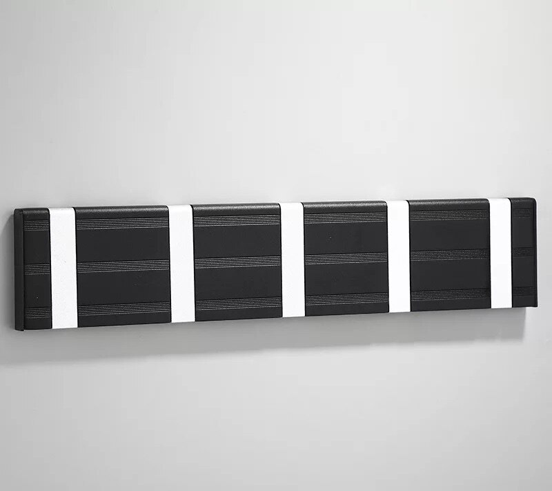 Schwarz kreative unsichtbar haken, raum Aluminium eintrag haken, versteckte haken, klapp haken, 1-5 haken.: silbrig  5 Haken