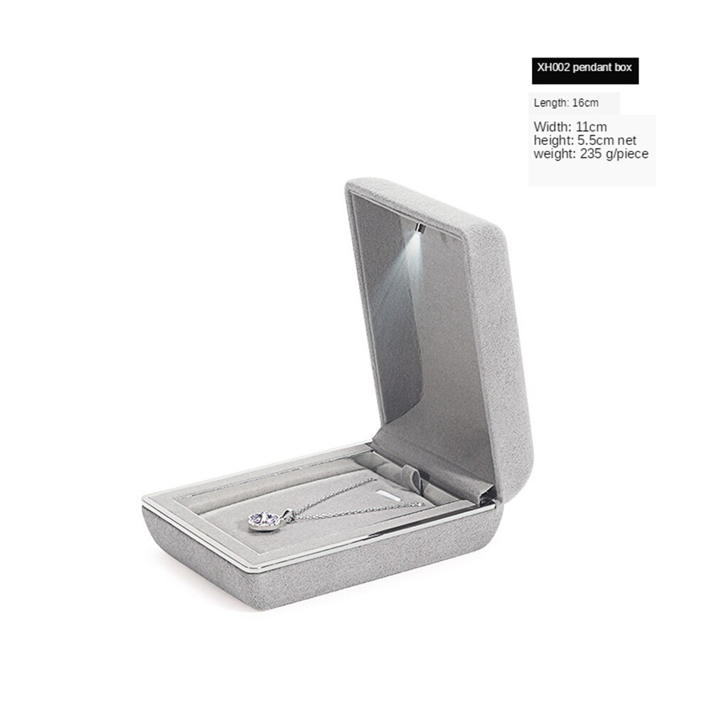 B-LIFE Ring Jewelry Storage Case Box Earrings Counter Display Props with Led Proposal Engagement Wedding: p 2